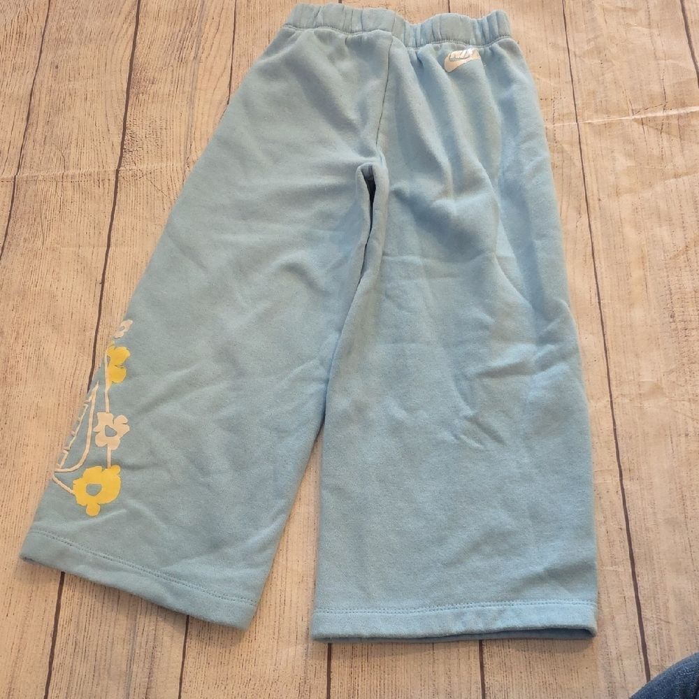 Nike Kids Light Blue Joggers with Yellow Logo - Picture 3 of 6